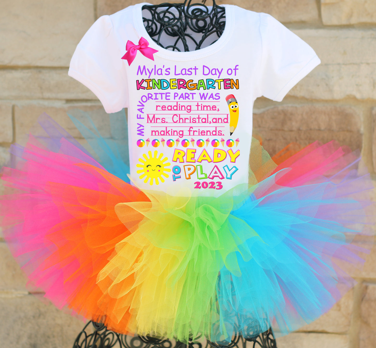 Last day of school tutu outfit