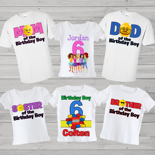 Lego Family Birthday shirts
