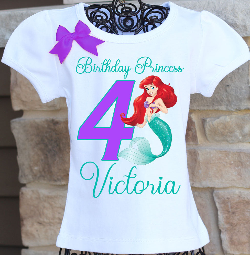Little mermaid birthday shirt
