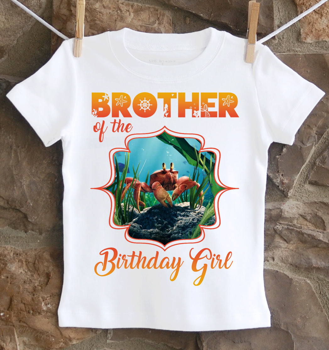 Little mermaid brother birthday shirt