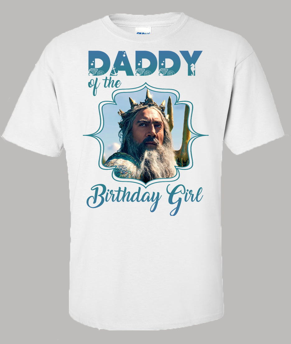 Little Mermaid Daddy birthday shirt