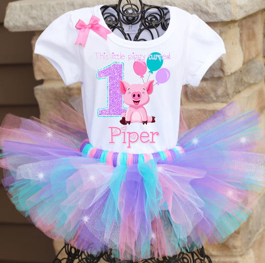 Little Piggy birthday tutu outfit