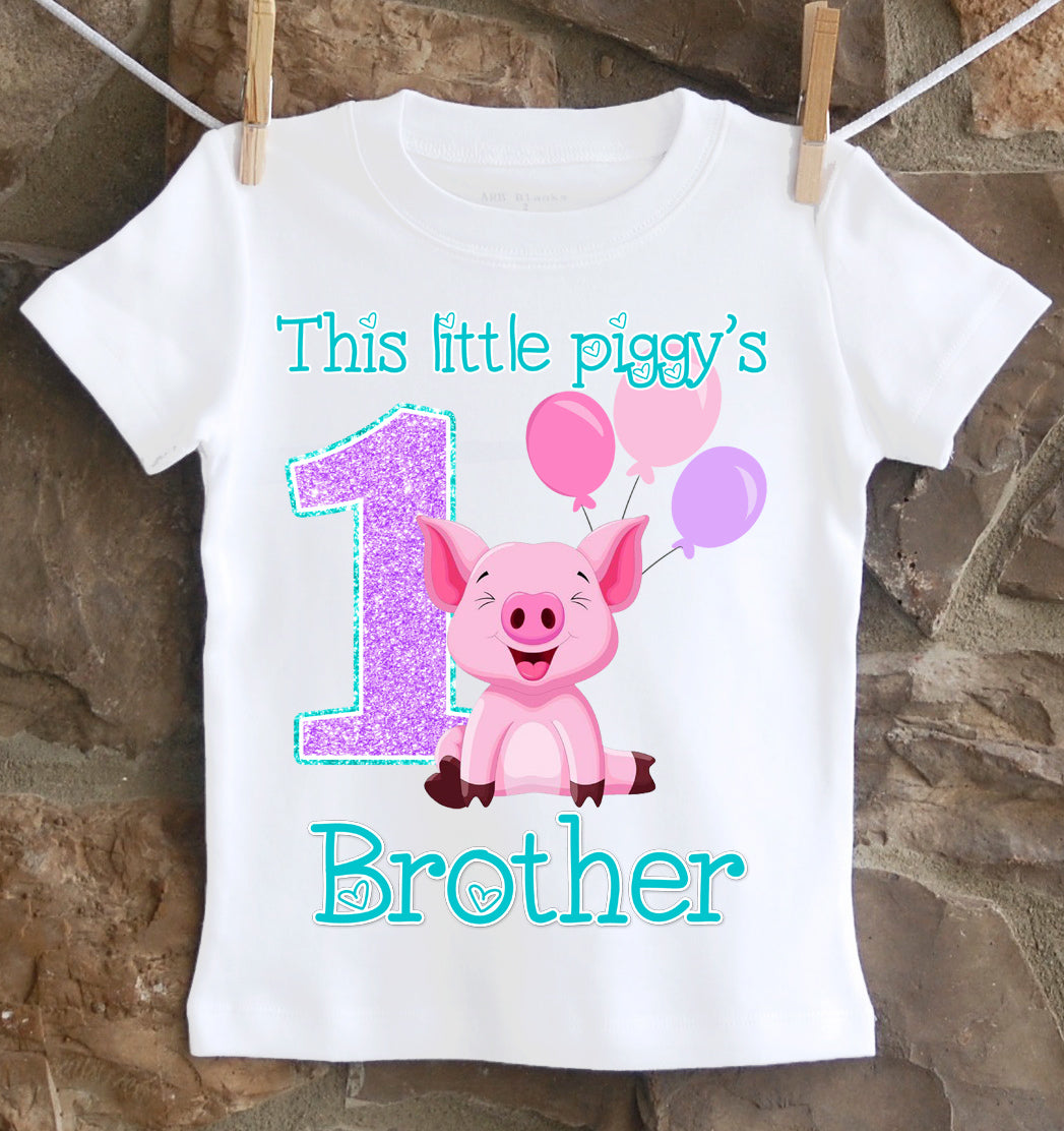 Little Piggy Brother Birthday Shirt