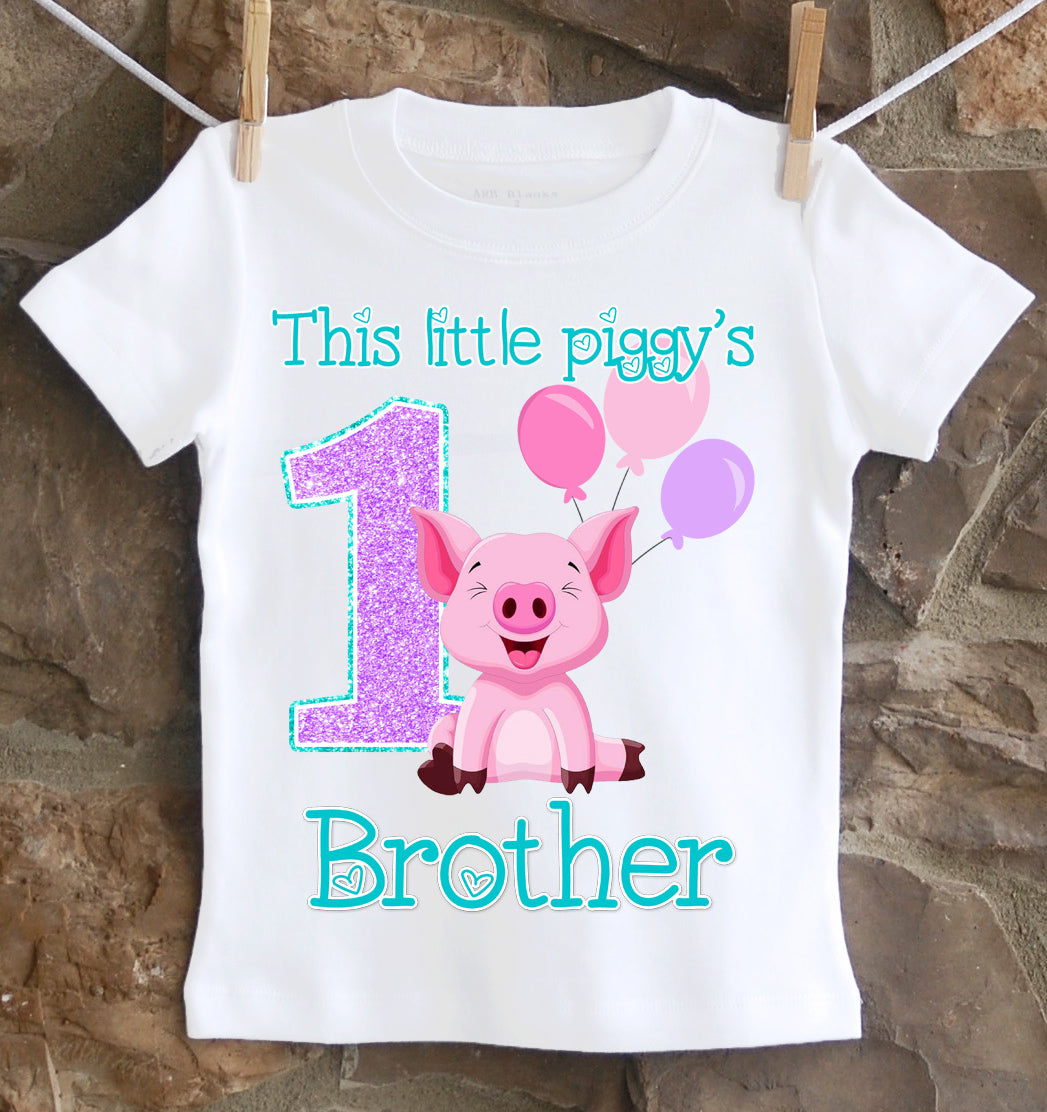 Little piggy brother birthday shirt