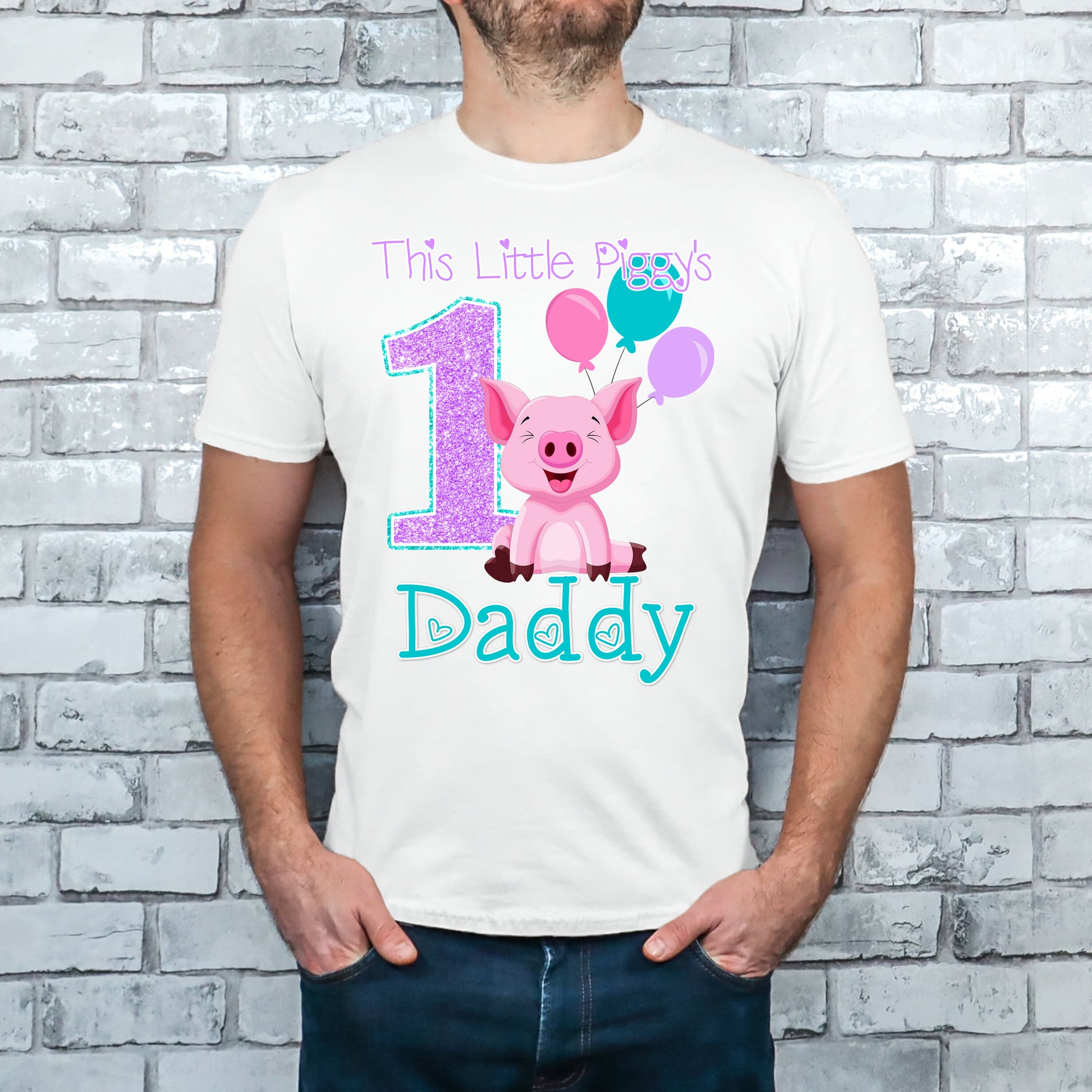 Little piggy daddy birthday shirt