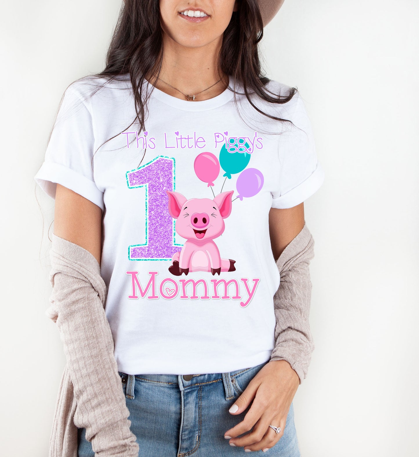Little Piggy mommy birthday shirt