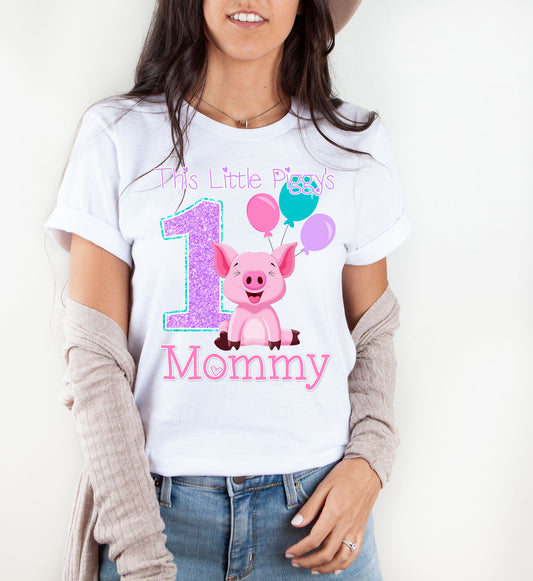 This LIttle PIggy Birthday Mommy shirt