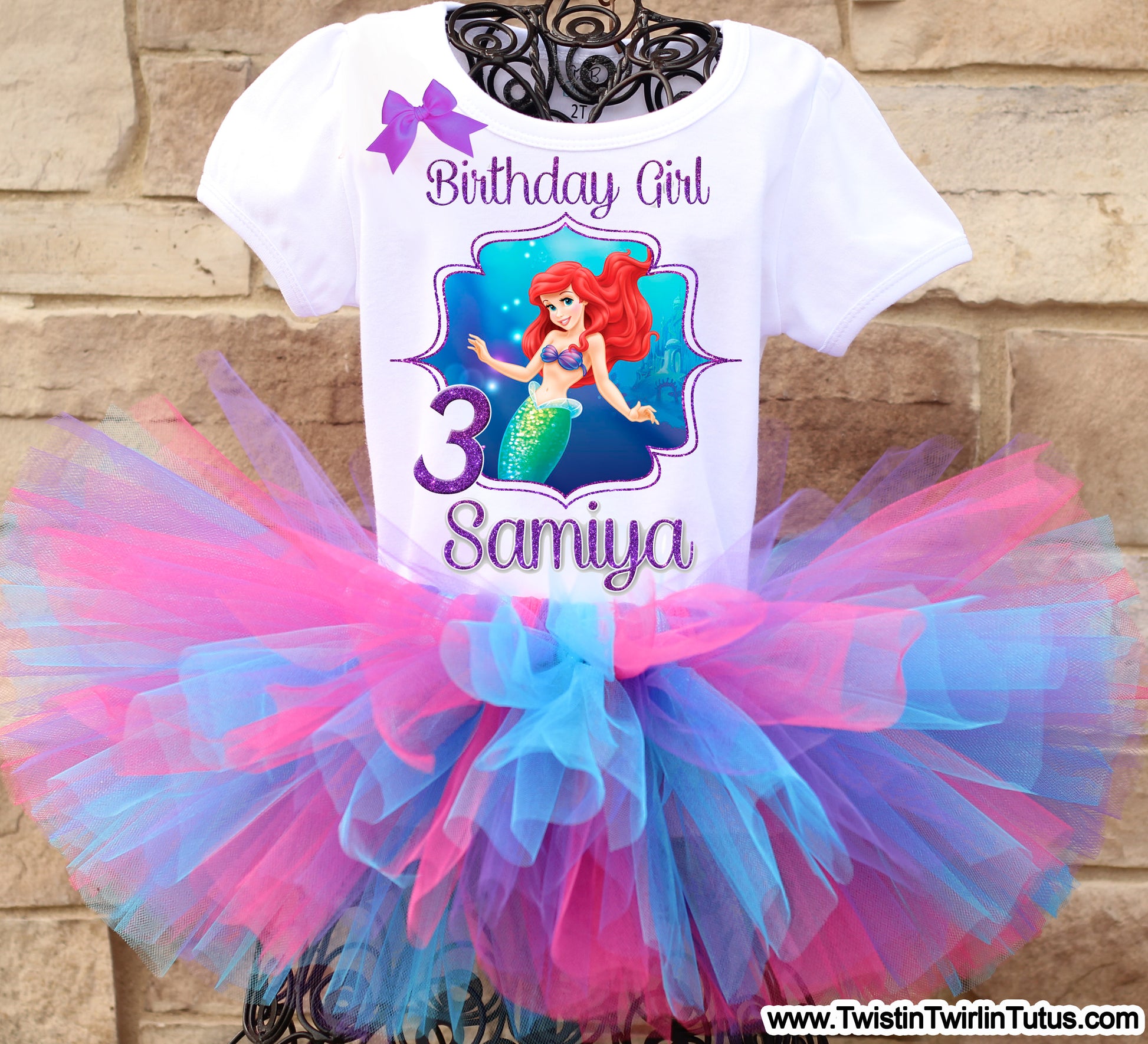 Little Mermaid Birthday Tutu Outfit