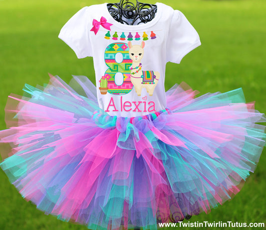 Llama birthday tutu outfit