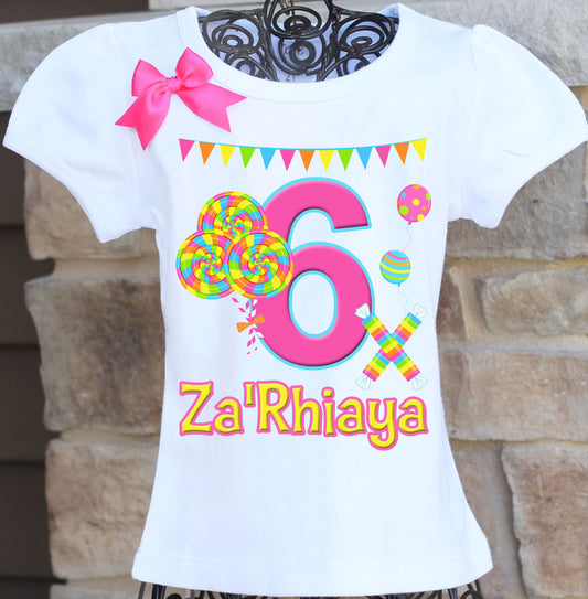 Lollipop Sweet Shop Birthday Shirt