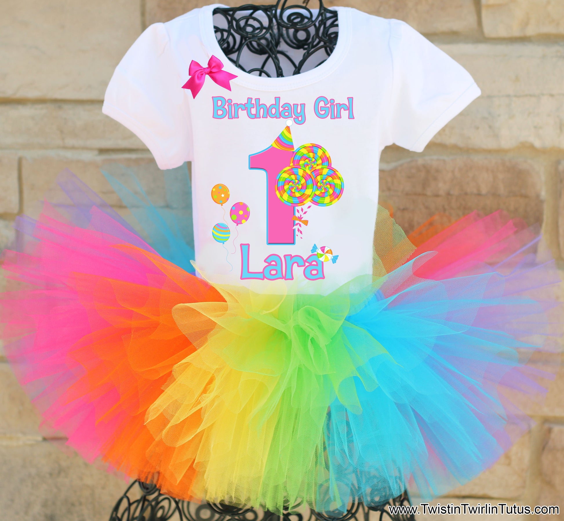 Candyland Lollipop Birthday Tutu Outfit