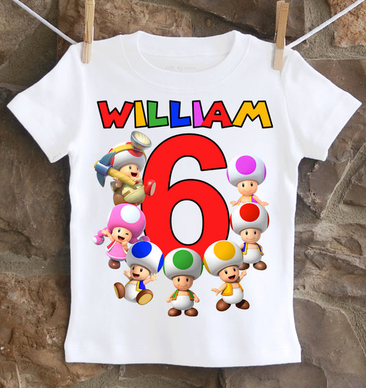 Mario Toads Birthday Shirt