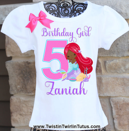 Mermaid birthday shirt