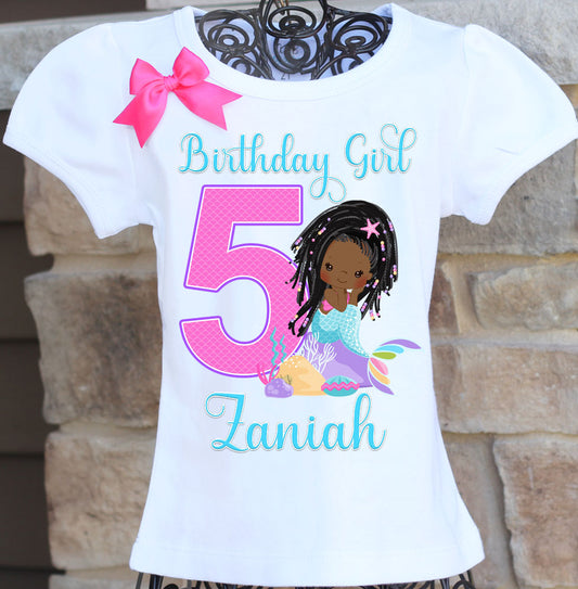 Mermaid birthday shirt