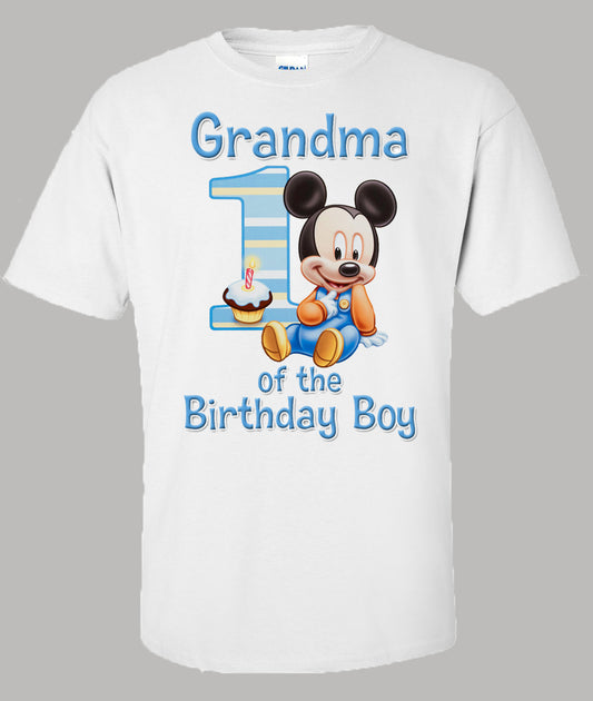 Baby Mickey birthday family shirts