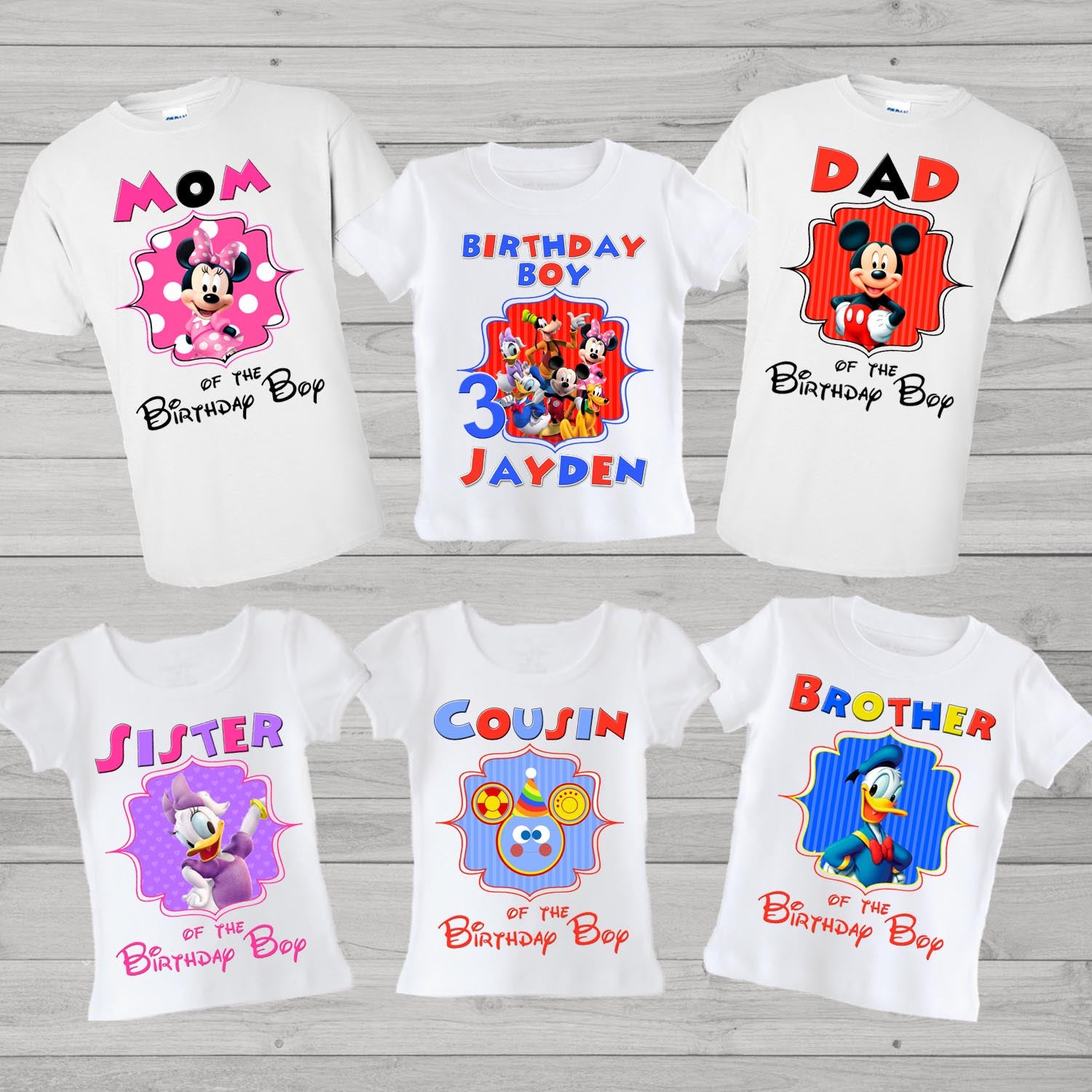 Mickey Mouse Family Birthday Shirts