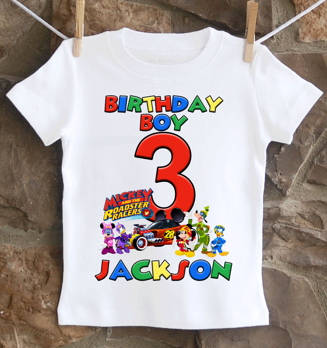 Mickey and the Roadster Racers birthday shirt