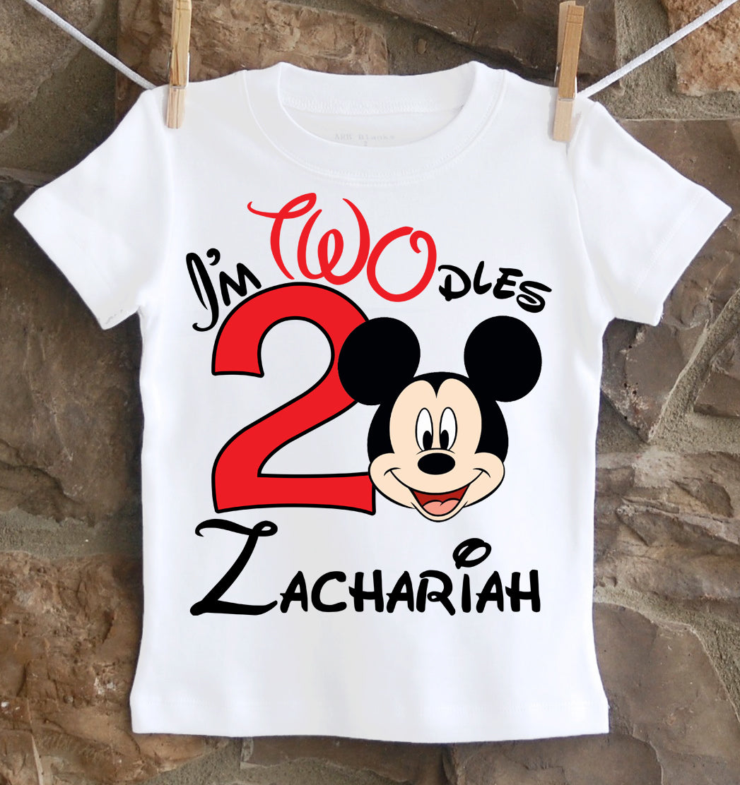 Mickey Mouse Twodles Birthday Shirt