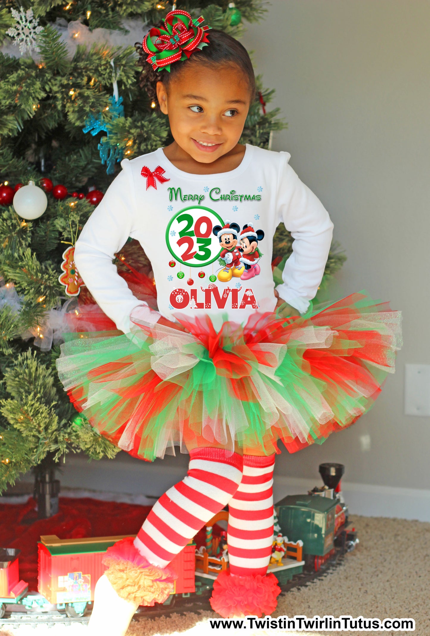 Mickey and Minnie Christmas tutu outfit