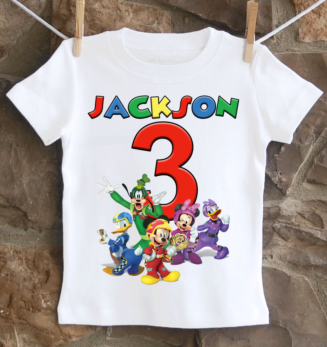 Mickey and the Roadster Racers birthday shirt