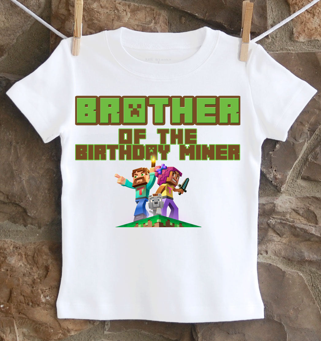 Minecraft brother birthday shirt