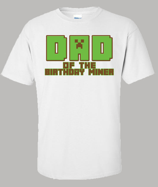 Minecraft birthday dad shirt