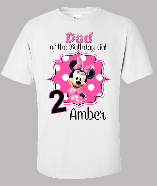Minnie mouse dad birthday shirt