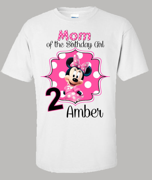 Minnie mouse mom birthday shirt