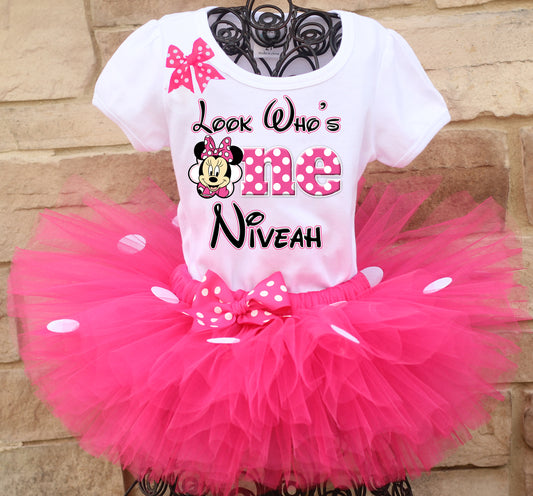 Minnie Mouse birthday tutu outfit