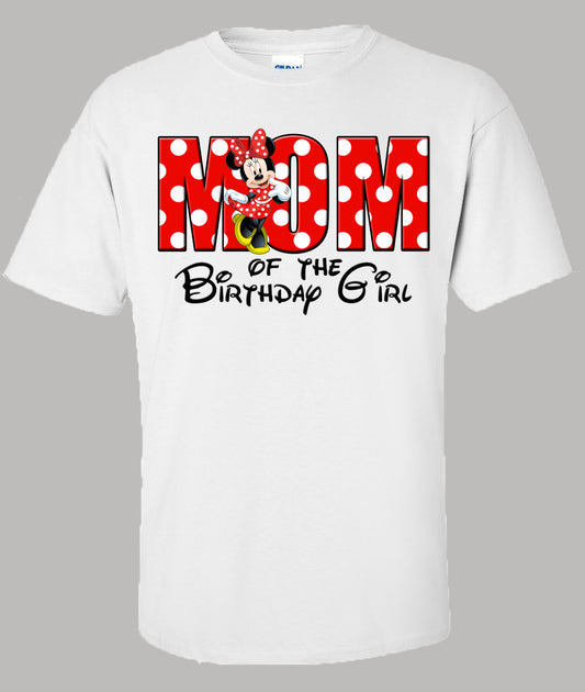 Red minnie mouse mom birthday shirt