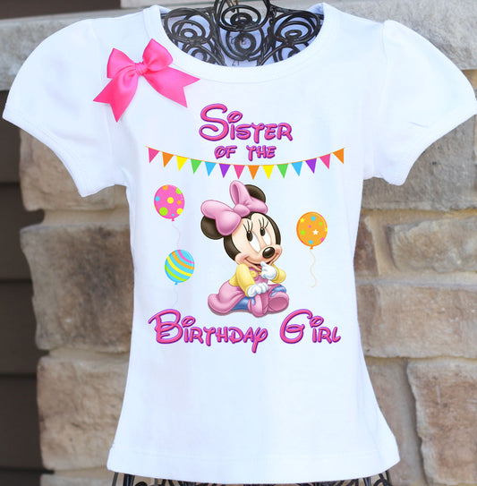 Baby minnie sister shirt