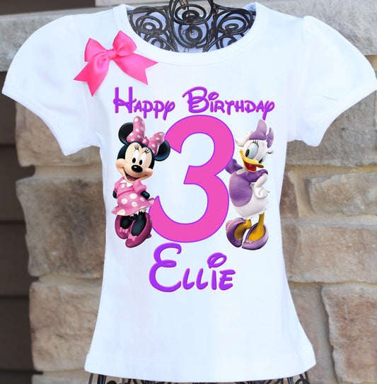 Minnie and Daisy birthday shirt