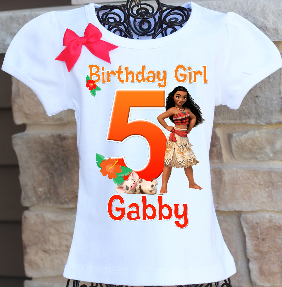 Moana Birthday Girl shirt