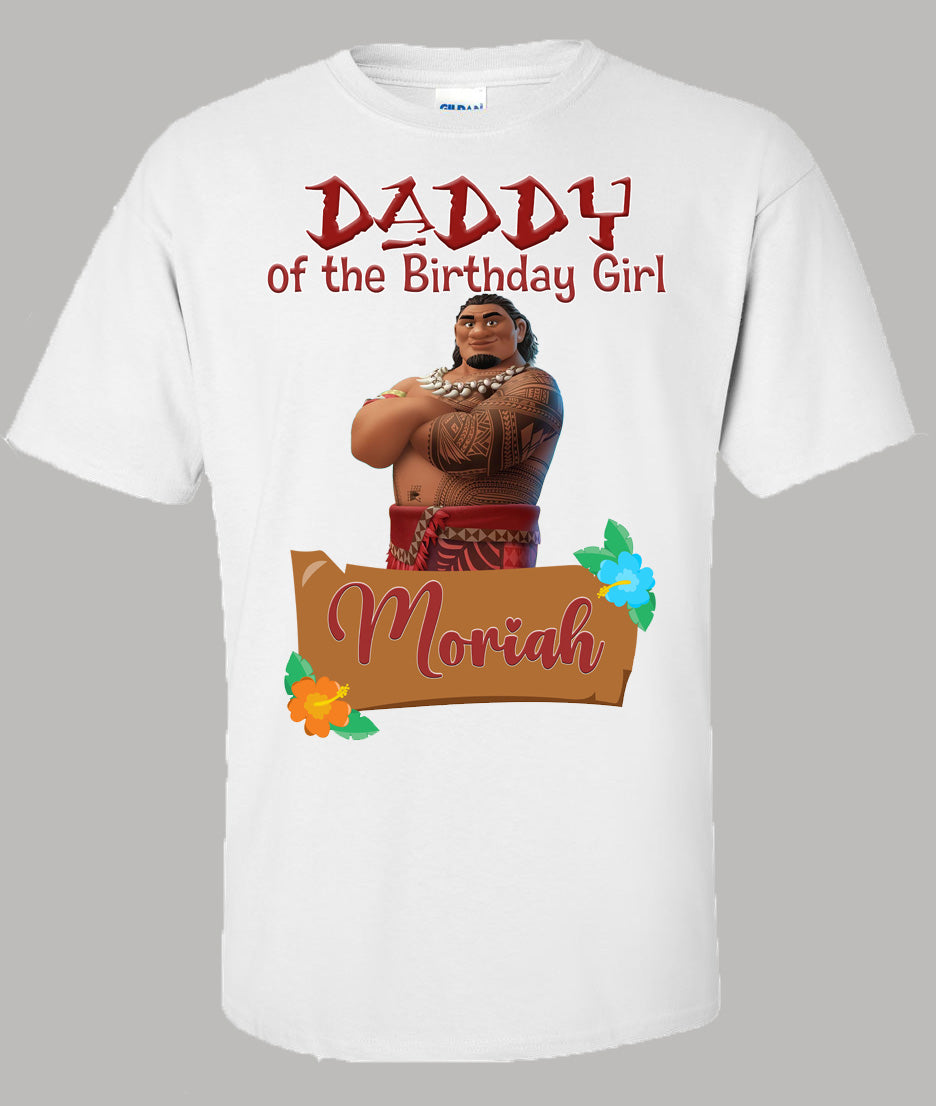 Moana dad birthday shirt