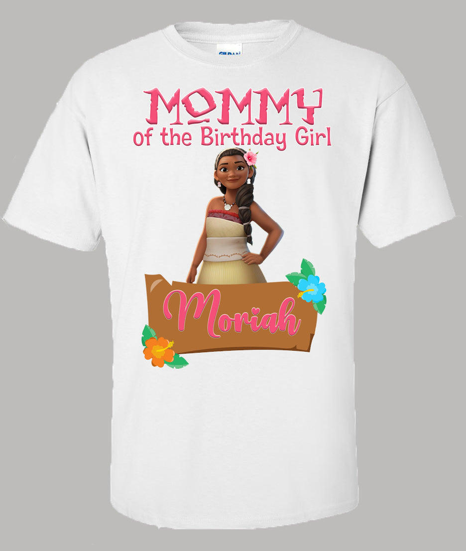 Moana mommy birthday shirt