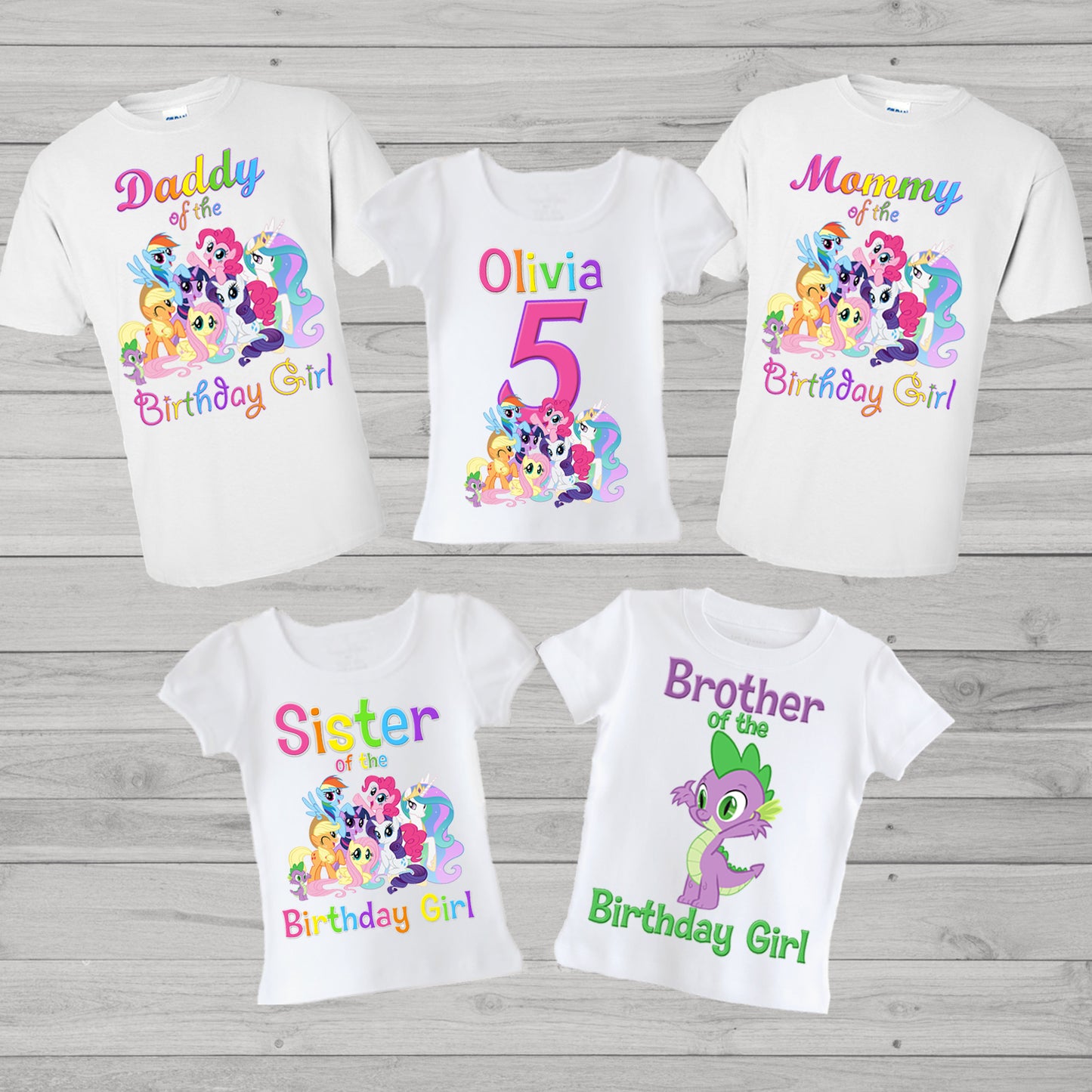 My Little Pony Family Birthday shirts