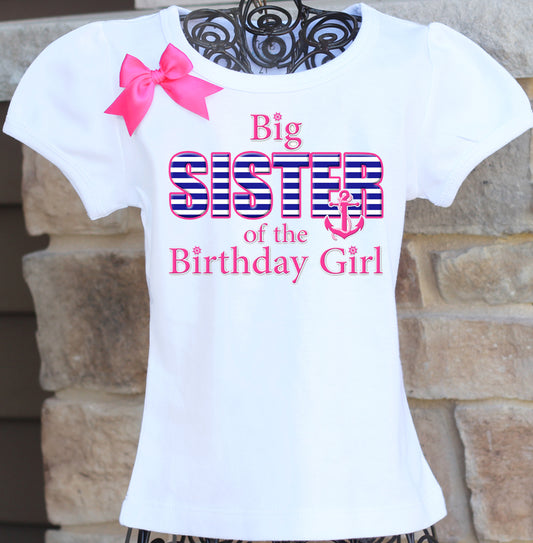 Nautical Birthday Sister Shirt