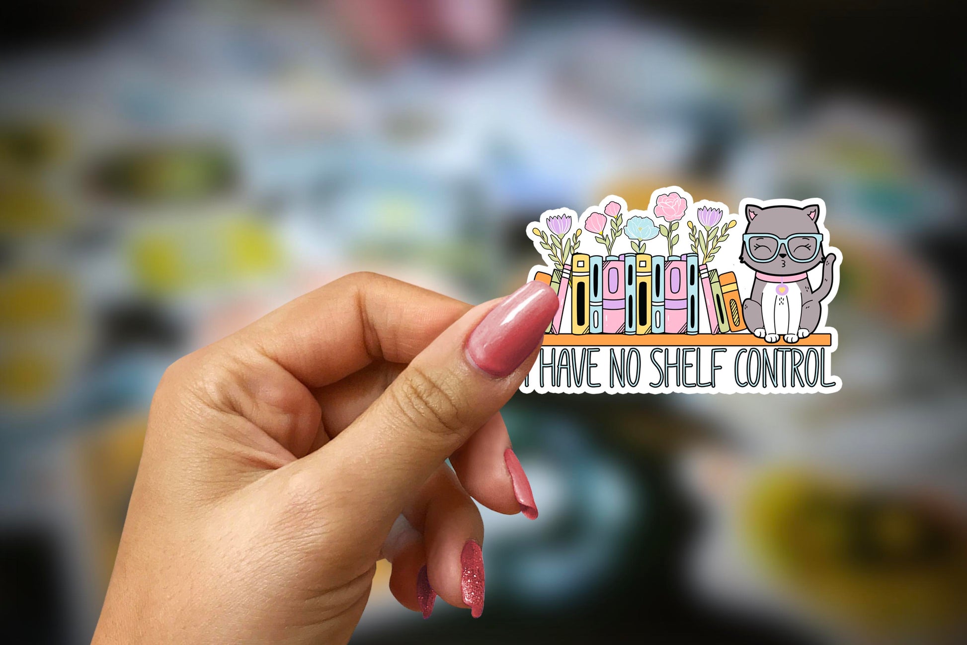 i have to shelf control cat sticker