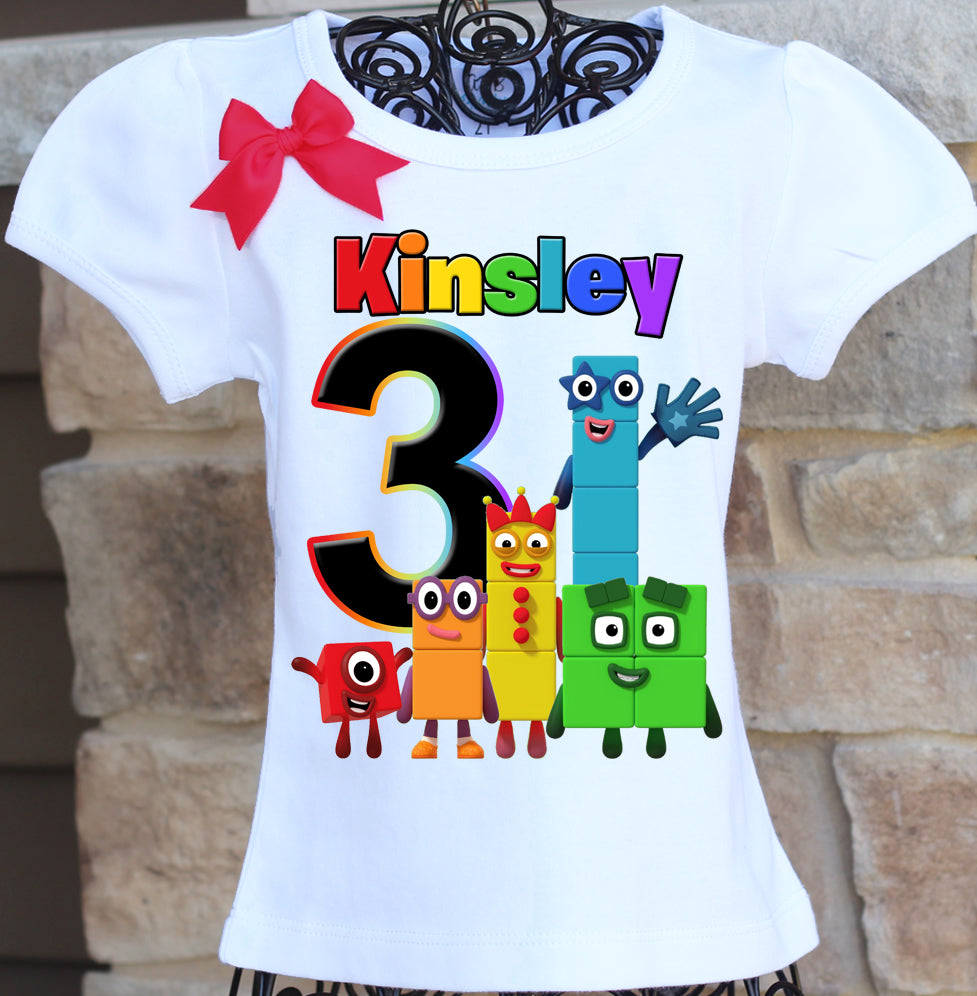 Number Blocks Birthday Shirt