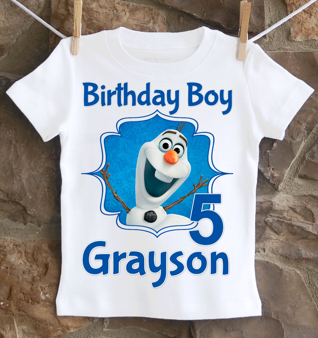Olaf birthday boy shirt