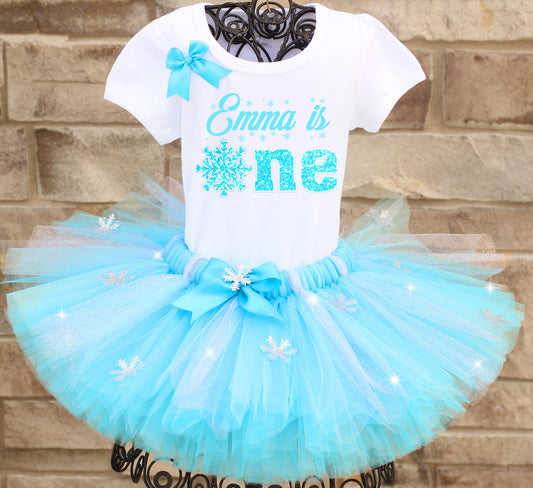 Winter Onederland first birthday tutu outfit