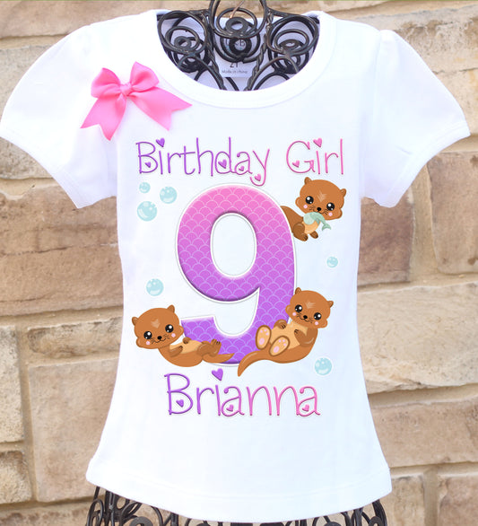 Otter birthday shirt