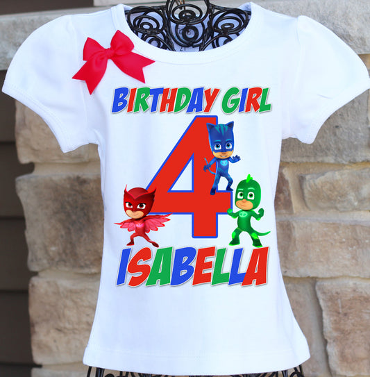 PJ Mask birthday shirt