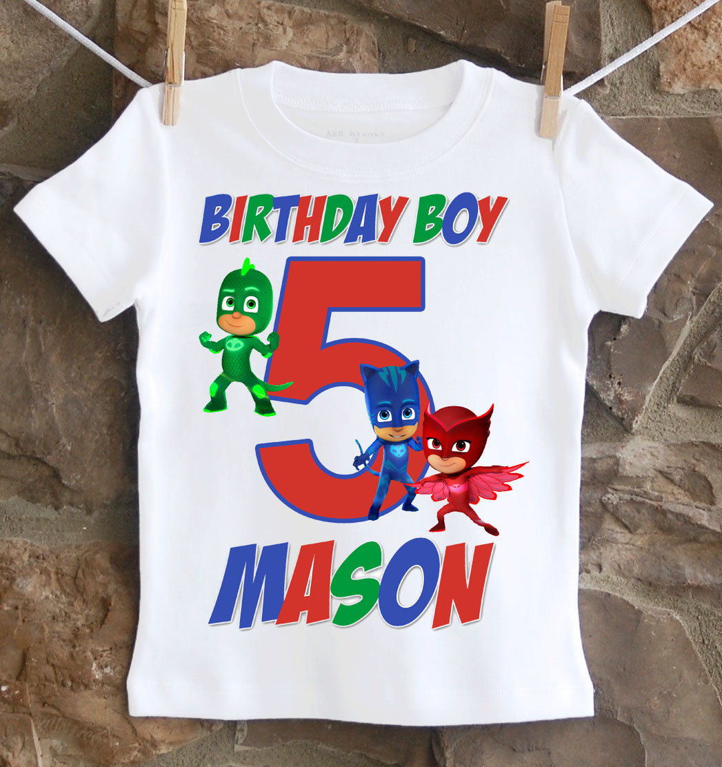 PJ Mask birthday shirt