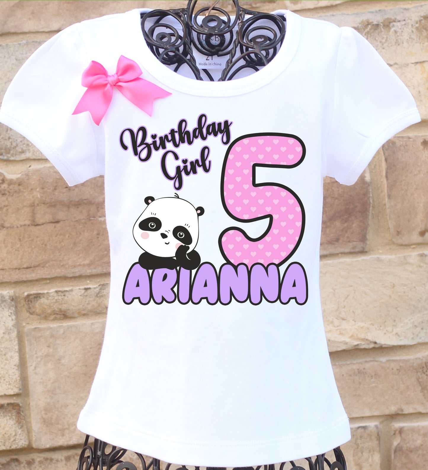 Panda birthday shirt