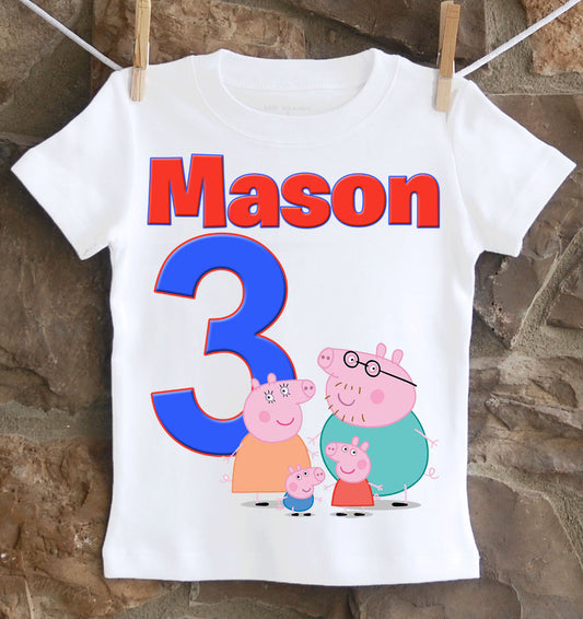 Peppa Pig Birthday Shirt for boys