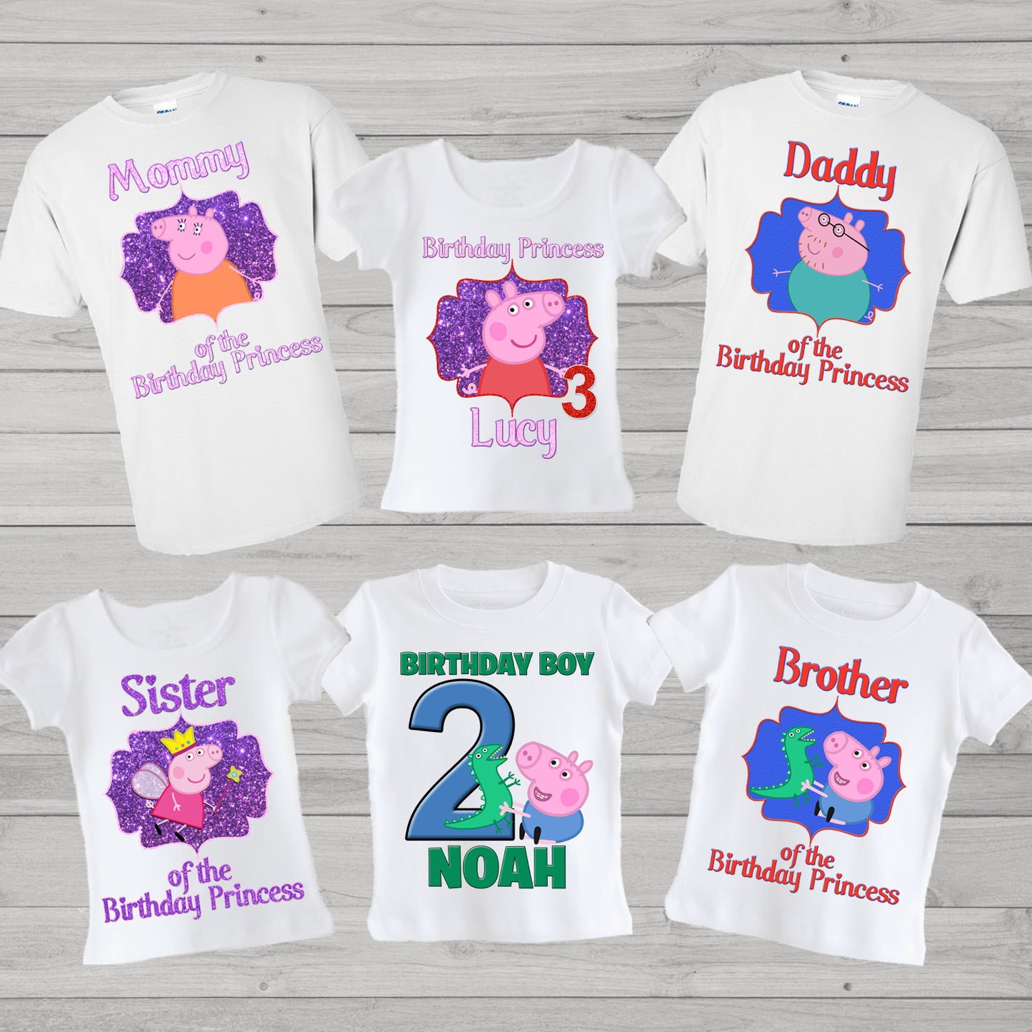 Peppa Pig Family Birthday Shirts