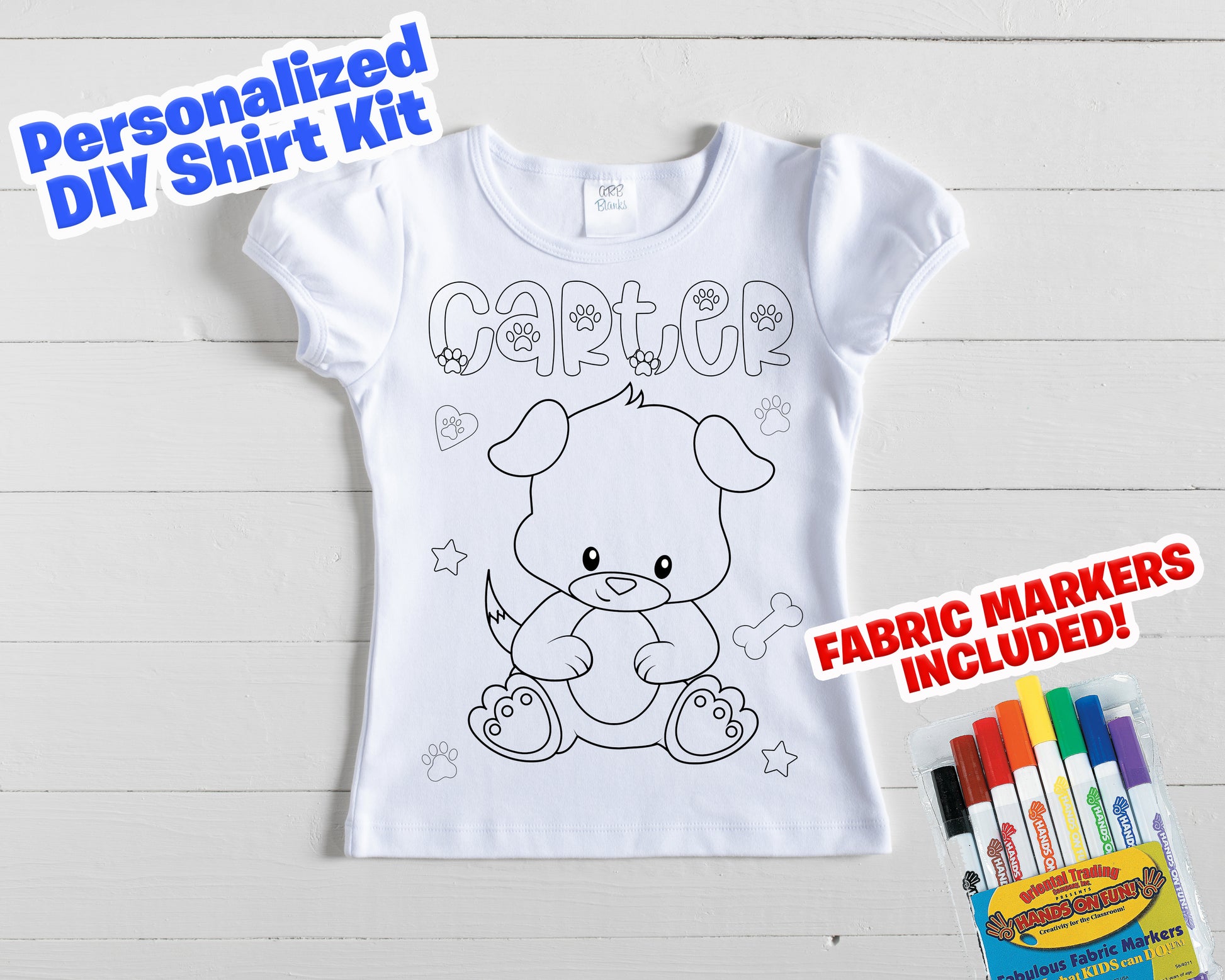 Color my own shirt puppy