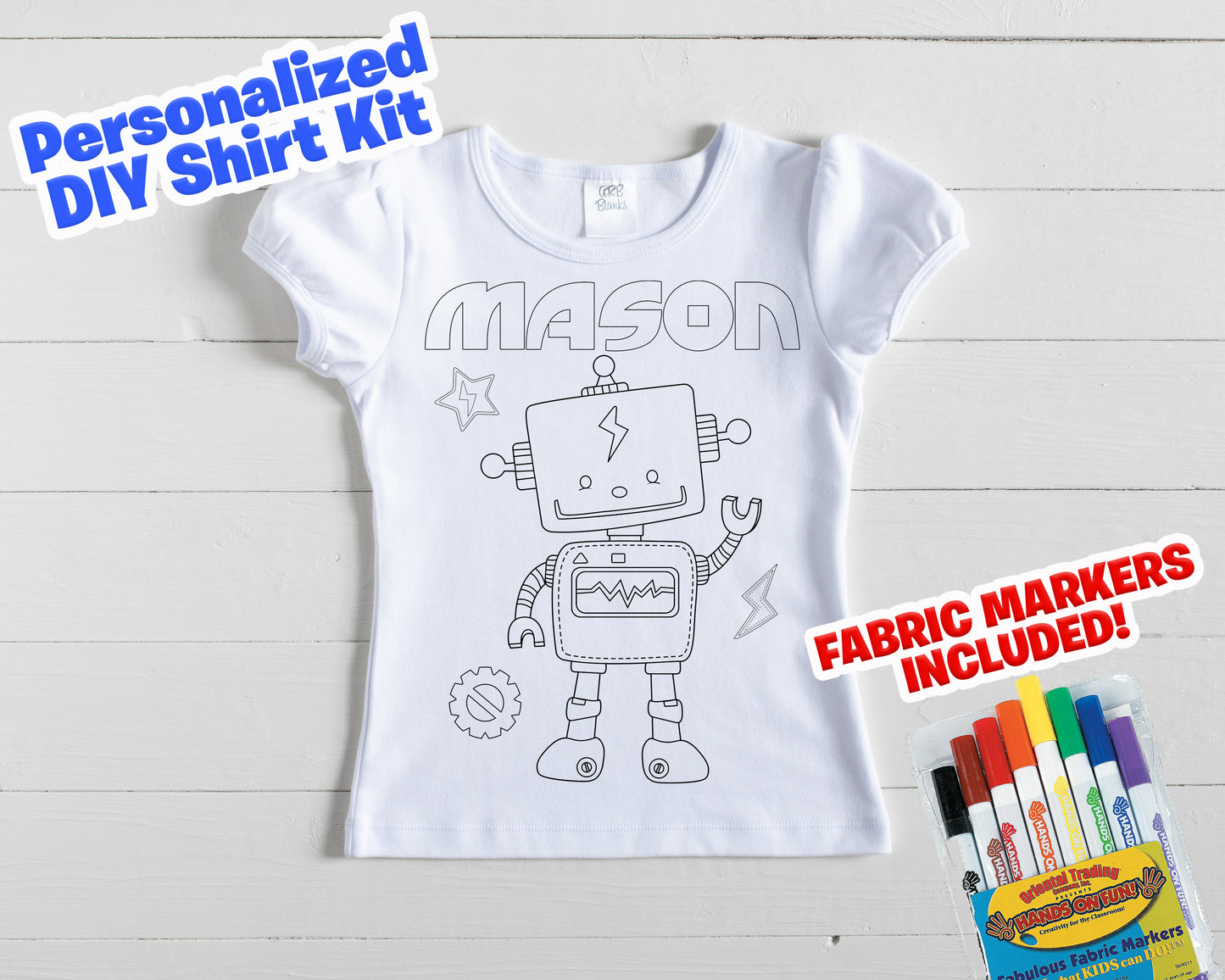 Color my own shirt kit robot