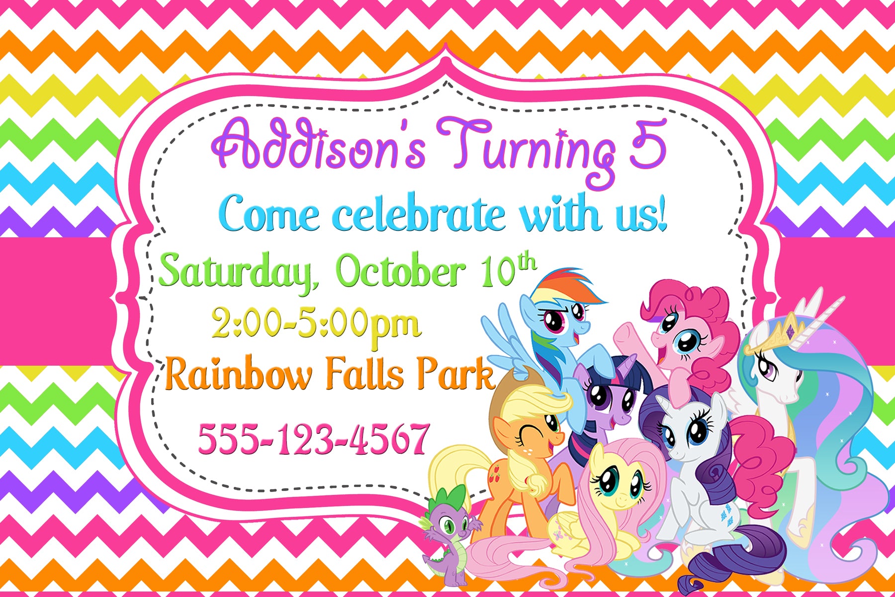 My Little Pony birthday invitation